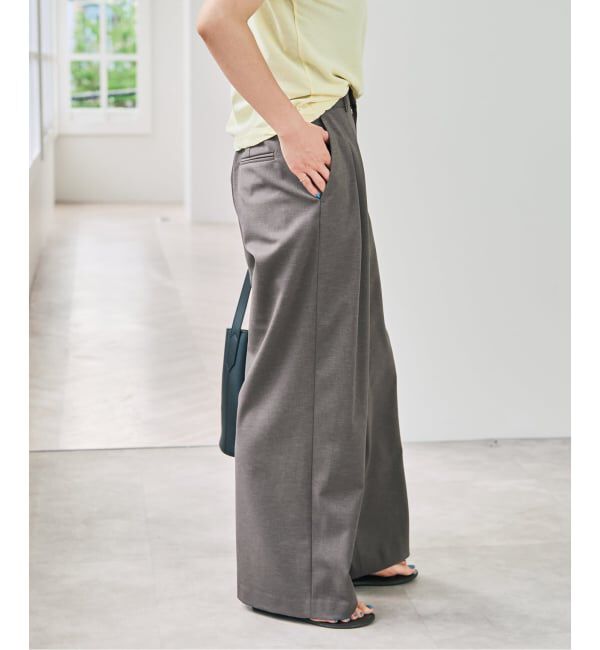 Spick and Span「《セットアップ可》ツイルストレッチタックパンツ」|スラックス|