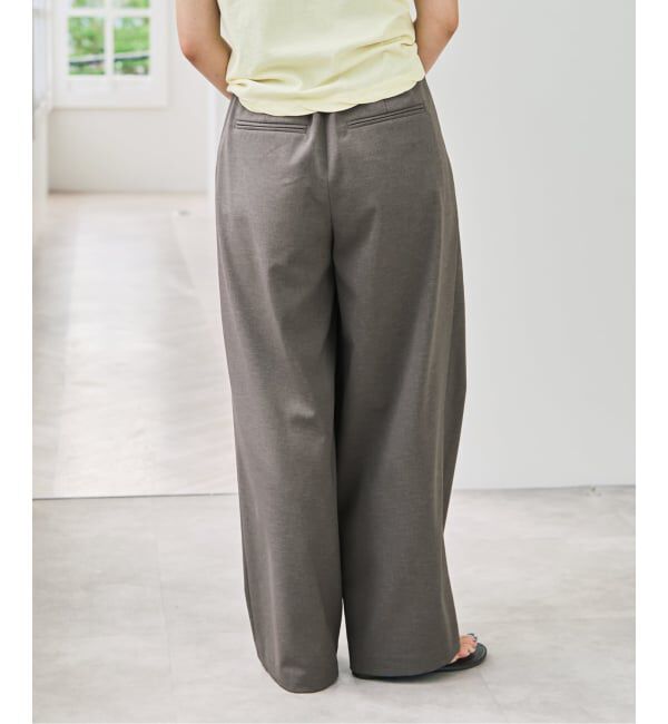 Spick and Span「《セットアップ可》ツイルストレッチタックパンツ」|スラックス|