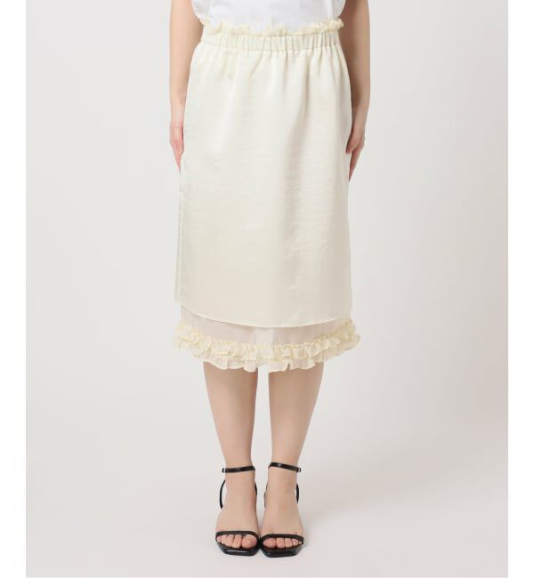 U by SPICK&SPAN「《予約》Atelier Edition/アトリエ エディション SHEER FRILL LAYERED SKIRT」|スカート|