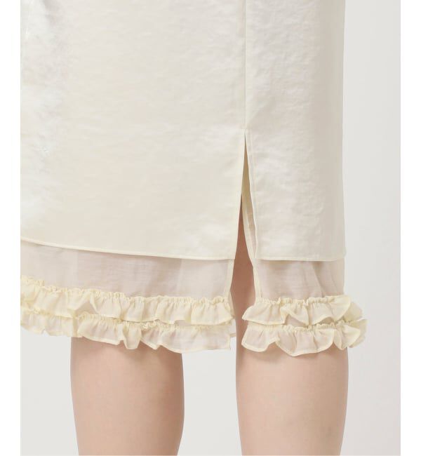 U by SPICK&SPAN「《予約》Atelier Edition/アトリエ エディション SHEER FRILL LAYERED SKIRT」|スカート|