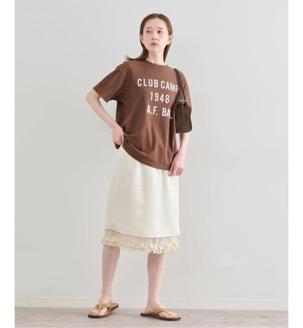 U by SPICK&SPAN「《予約》Atelier Edition/アトリエ エディション SHEER FRILL LAYERED SKIRT」|スカート|