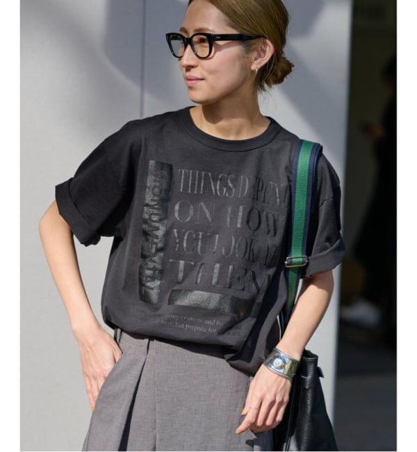 FRAMeWORK「≪WEB限定 / 追加予約≫PRINT TEE 2」|Tシャツ・カットソー|グレー