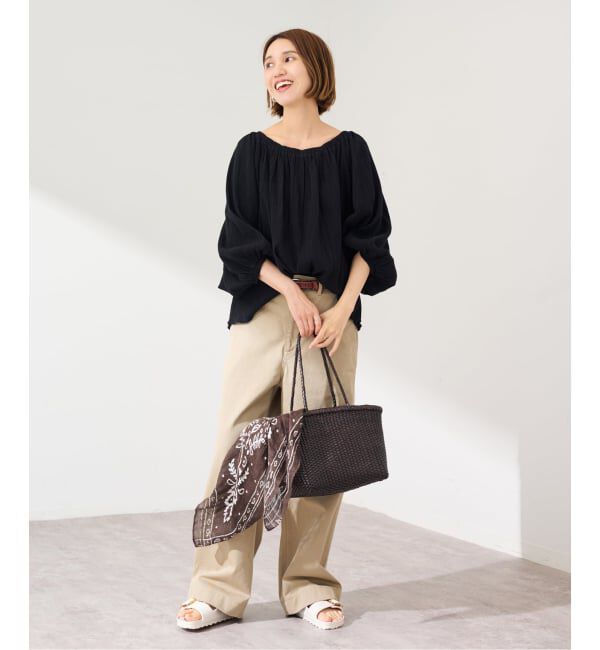 FRAMeWORK「≪予約≫MANIPURI/マニプリ 別注リネンストール120 メドウバンダナ」|ストール|