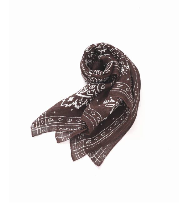 FRAMeWORK「≪予約≫MANIPURI/マニプリ 別注リネンストール120 メドウバンダナ」|ストール|