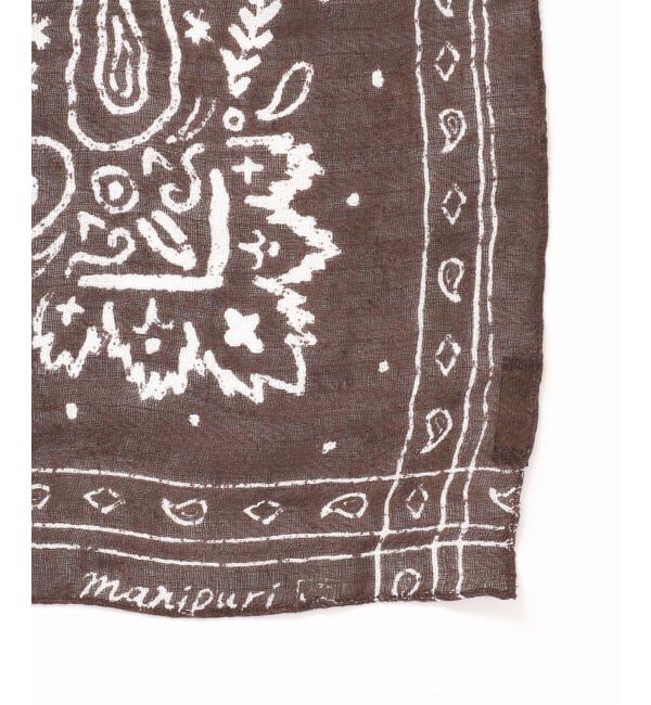 FRAMeWORK「≪予約≫MANIPURI/マニプリ 別注リネンストール120 メドウバンダナ」|ストール|