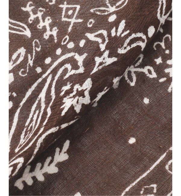 FRAMeWORK「≪予約≫MANIPURI/マニプリ 別注リネンストール120 メドウバンダナ」|ストール|