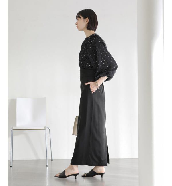  「【洗える】ウエストタックタイトスカート」|スカート|