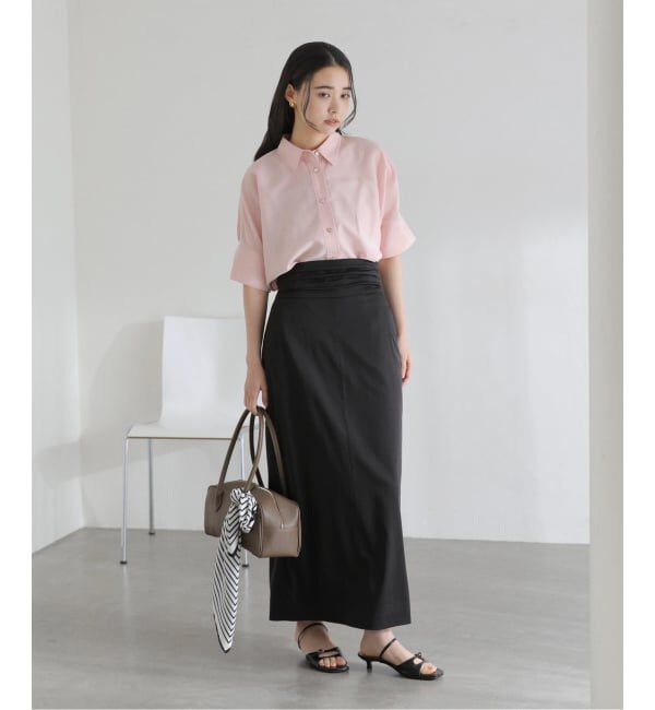  「《予約》【洗える】ドルマンハーフスリーブシャツ」|シャツ・ブラウス|