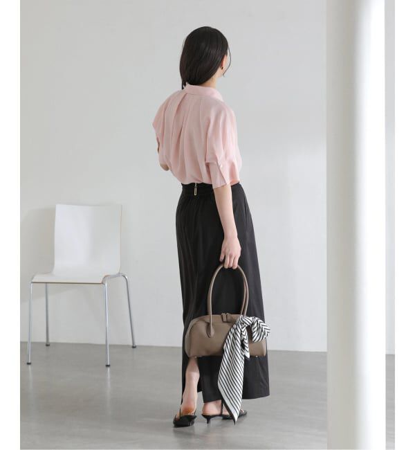  「《予約》【洗える】ドルマンハーフスリーブシャツ」|シャツ・ブラウス|