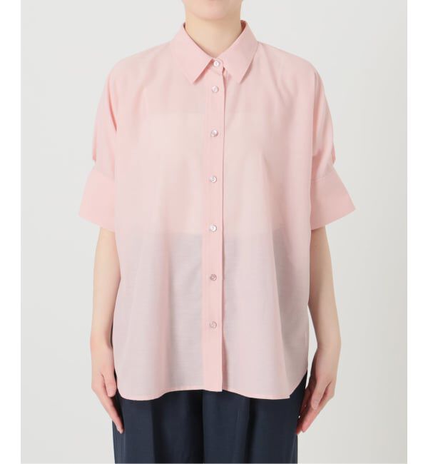  「《予約》【洗える】ドルマンハーフスリーブシャツ」|シャツ・ブラウス|