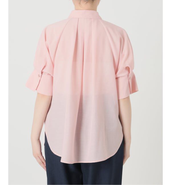  「《予約》【洗える】ドルマンハーフスリーブシャツ」|シャツ・ブラウス|