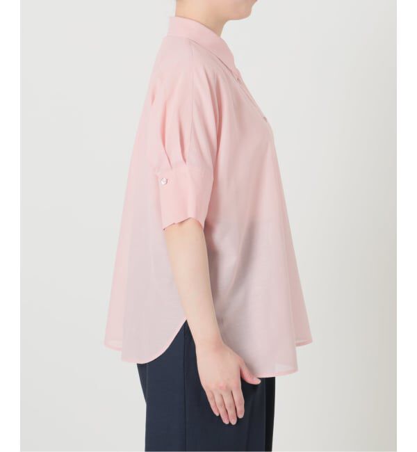  「《予約》【洗える】ドルマンハーフスリーブシャツ」|シャツ・ブラウス|