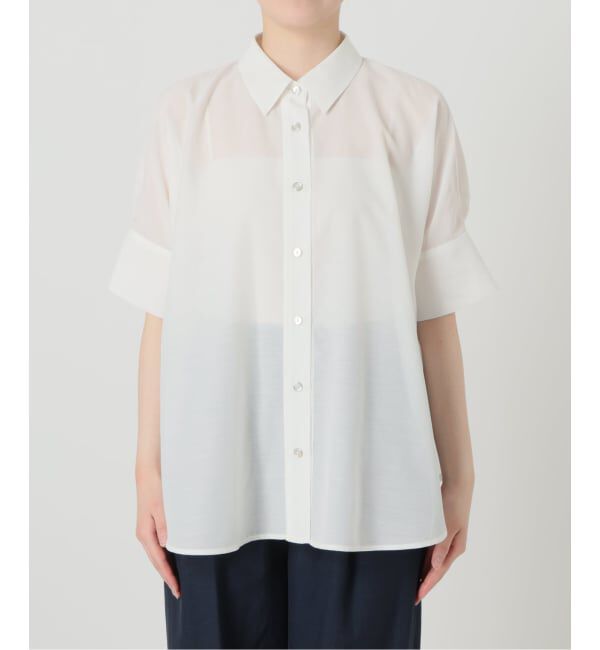  「《予約》【洗える】ドルマンハーフスリーブシャツ」|シャツ・ブラウス|