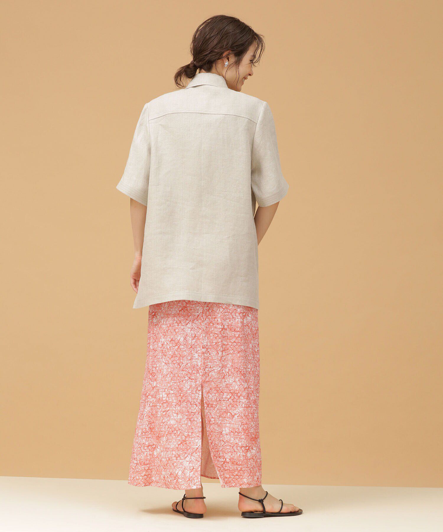 nano･universe「ぼかしプリントロングスカート」|スカート|