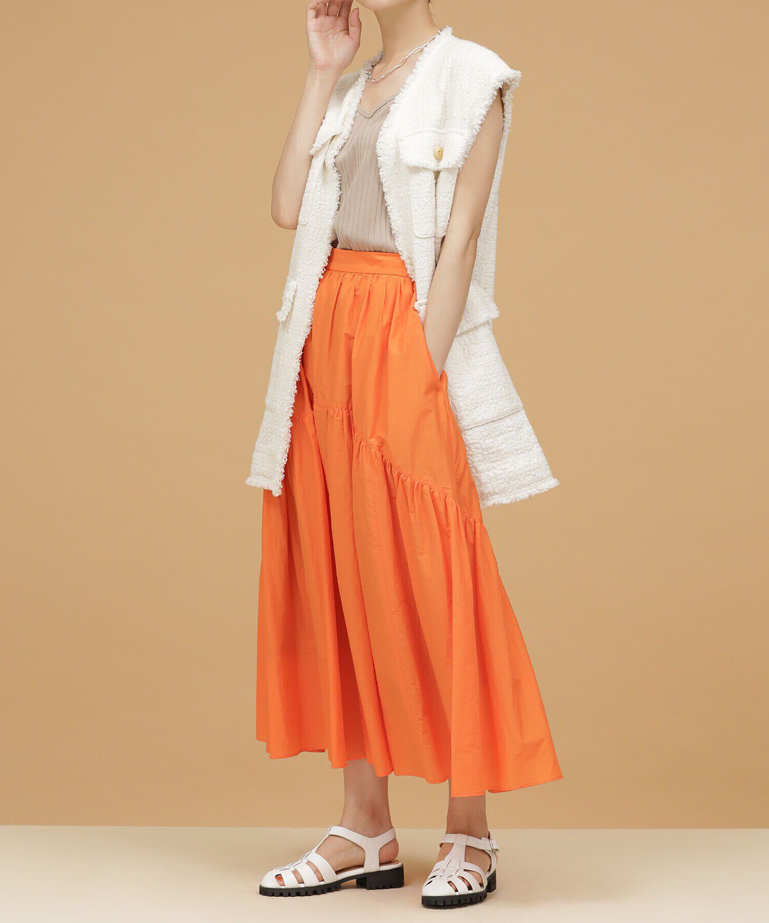 nano･universe「LB.03/切り替えギャザーティアードスカート」|スカート|