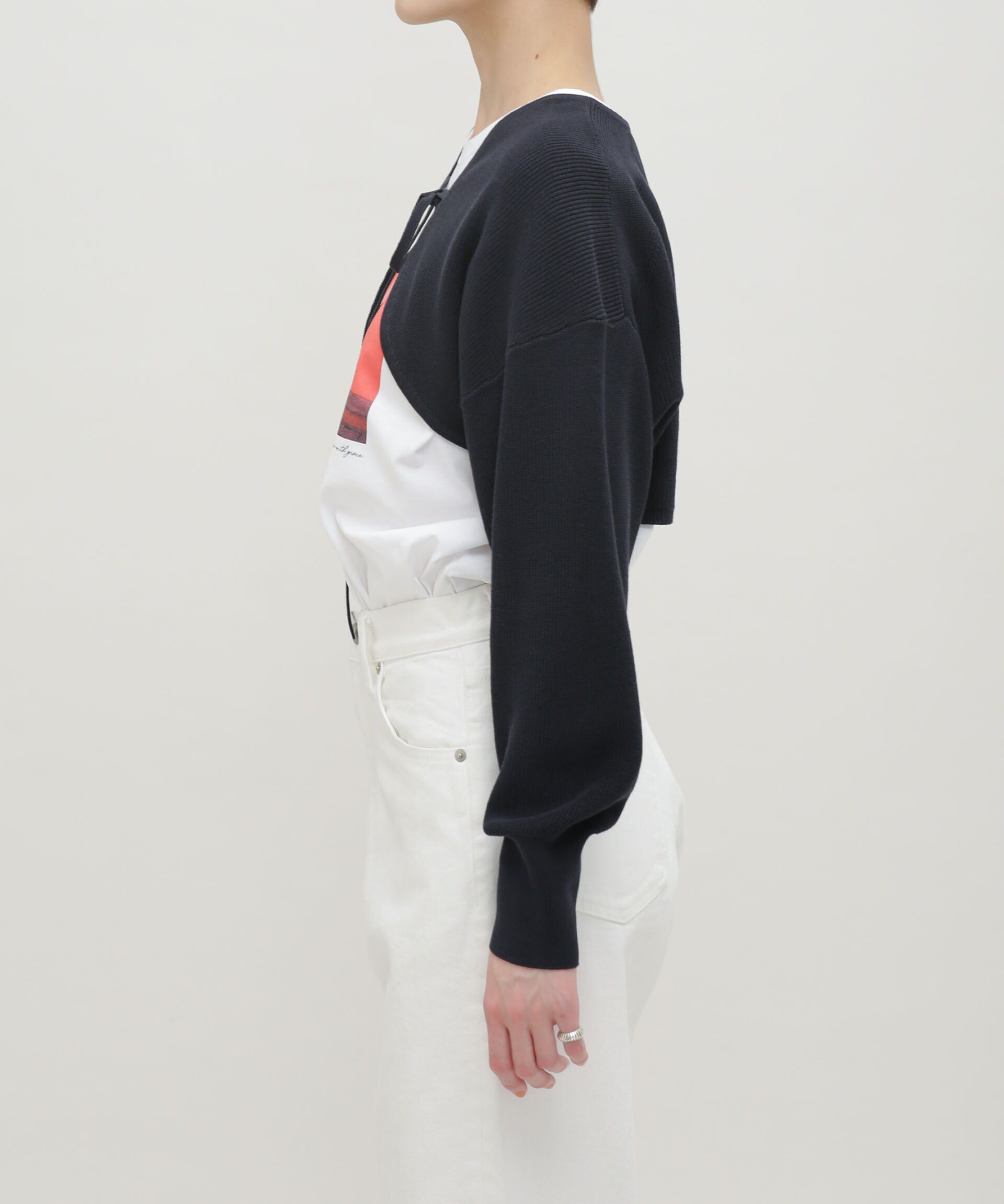 nano･universe「LB.03/GIZA強撚コットンボレロ」|ニット・セーター|