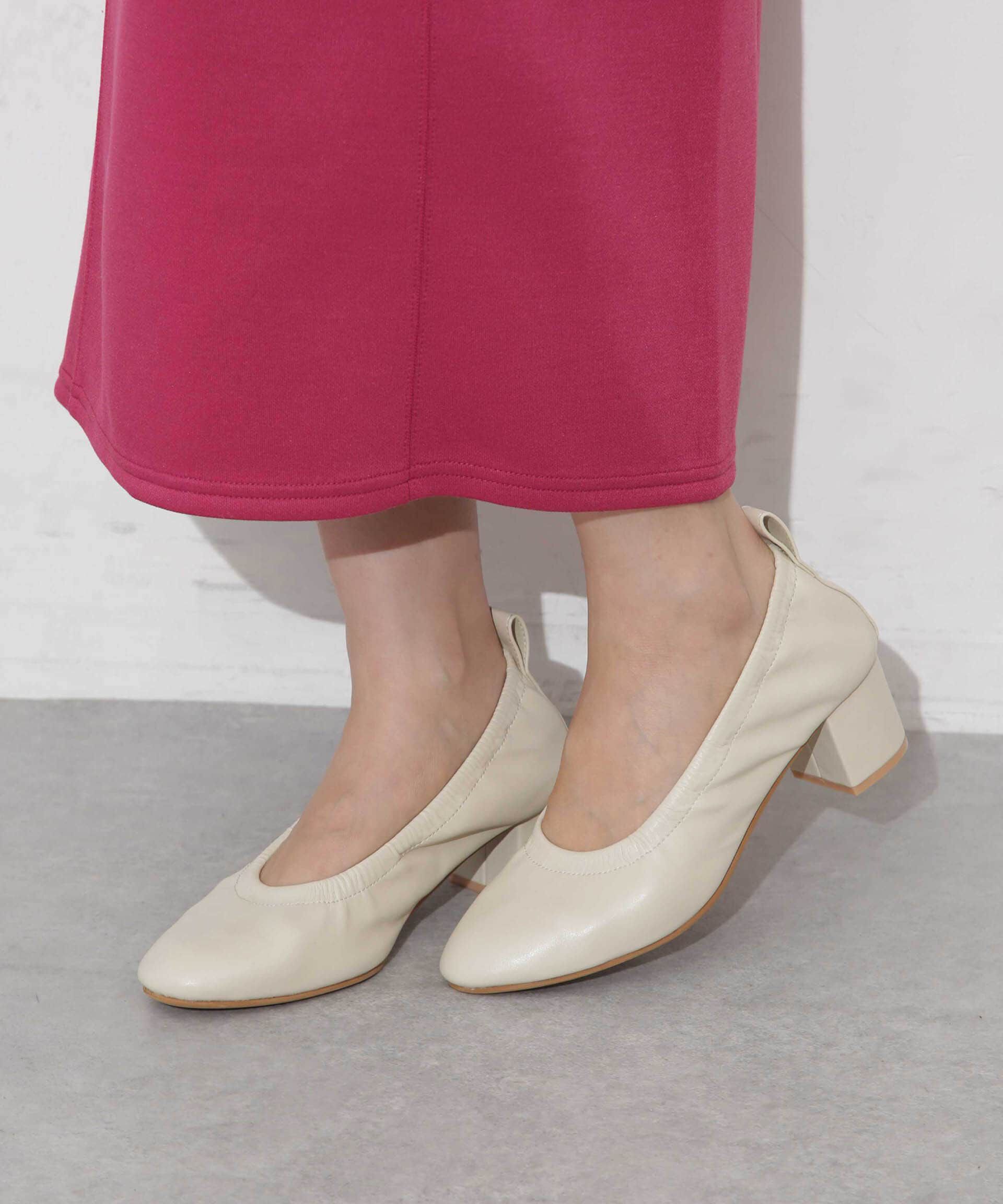 nano･universe「シャーリングラウンドトゥパンプス」|ビジネス・ドレスシューズ|アイボリー7