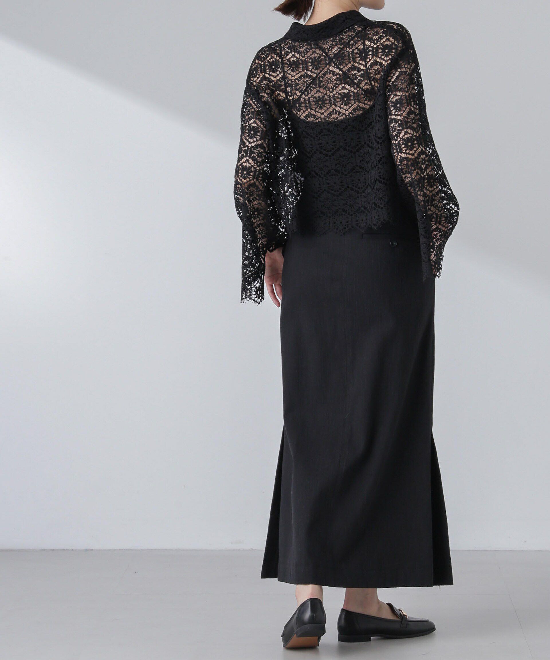 nano･universe「スラブメランジマキシスカート(セットアップ可)」|スカート|