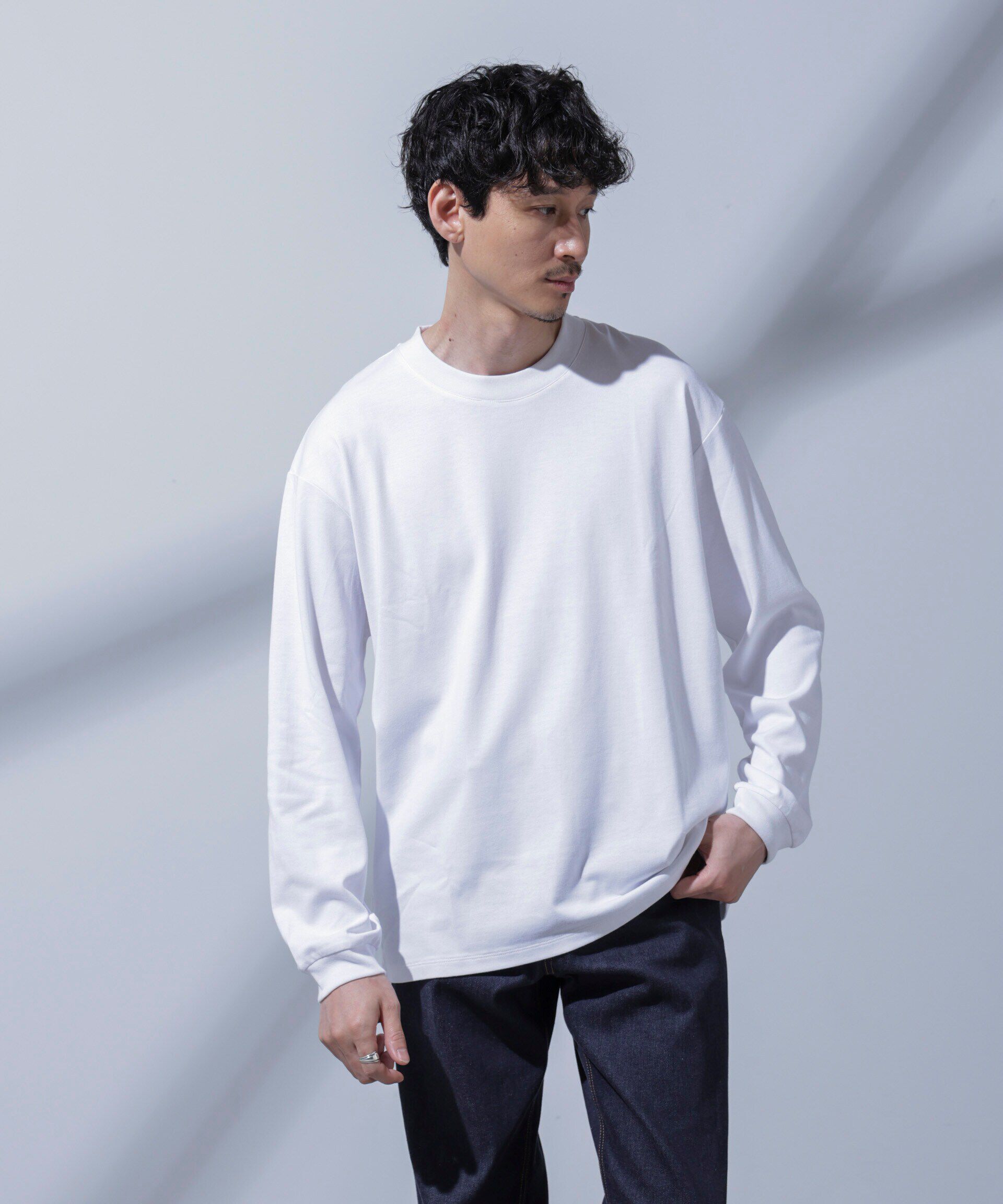 nano･universe「Anti Soaked(R) 汗染み防止 ビッグTシャツ 長袖」|Tシャツ・カットソー|