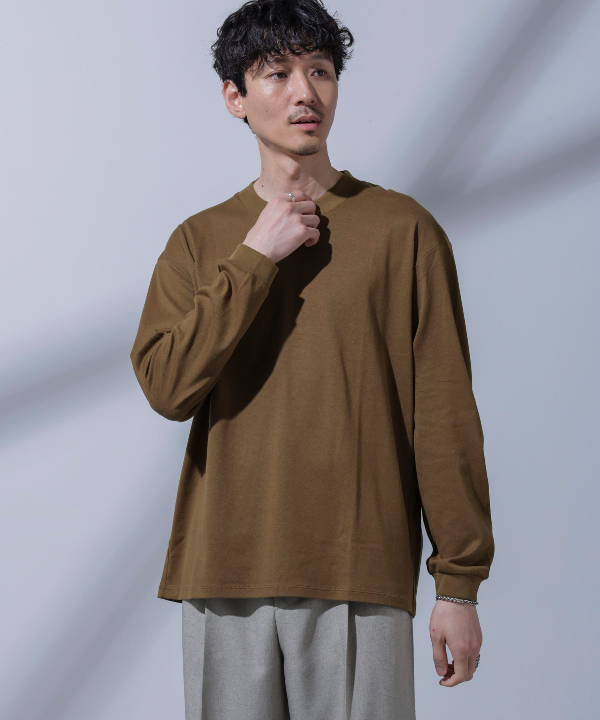 nano･universe「Anti Soaked(R) 汗染み防止 ビッグTシャツ 長袖」|Tシャツ・カットソー|