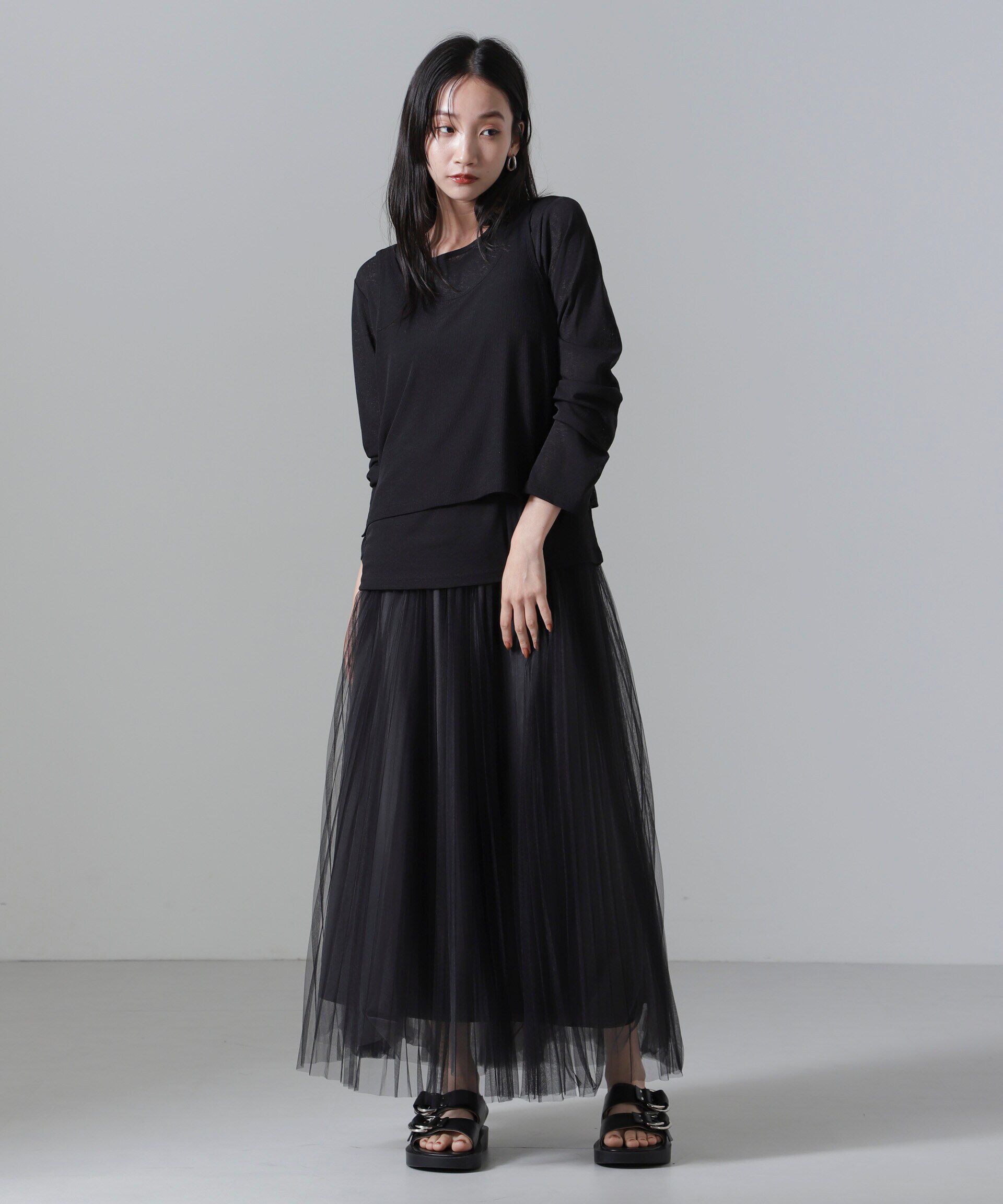 nano･universe「シアーレイヤードアンサンブルカットトップス」|Tシャツ・カットソー|