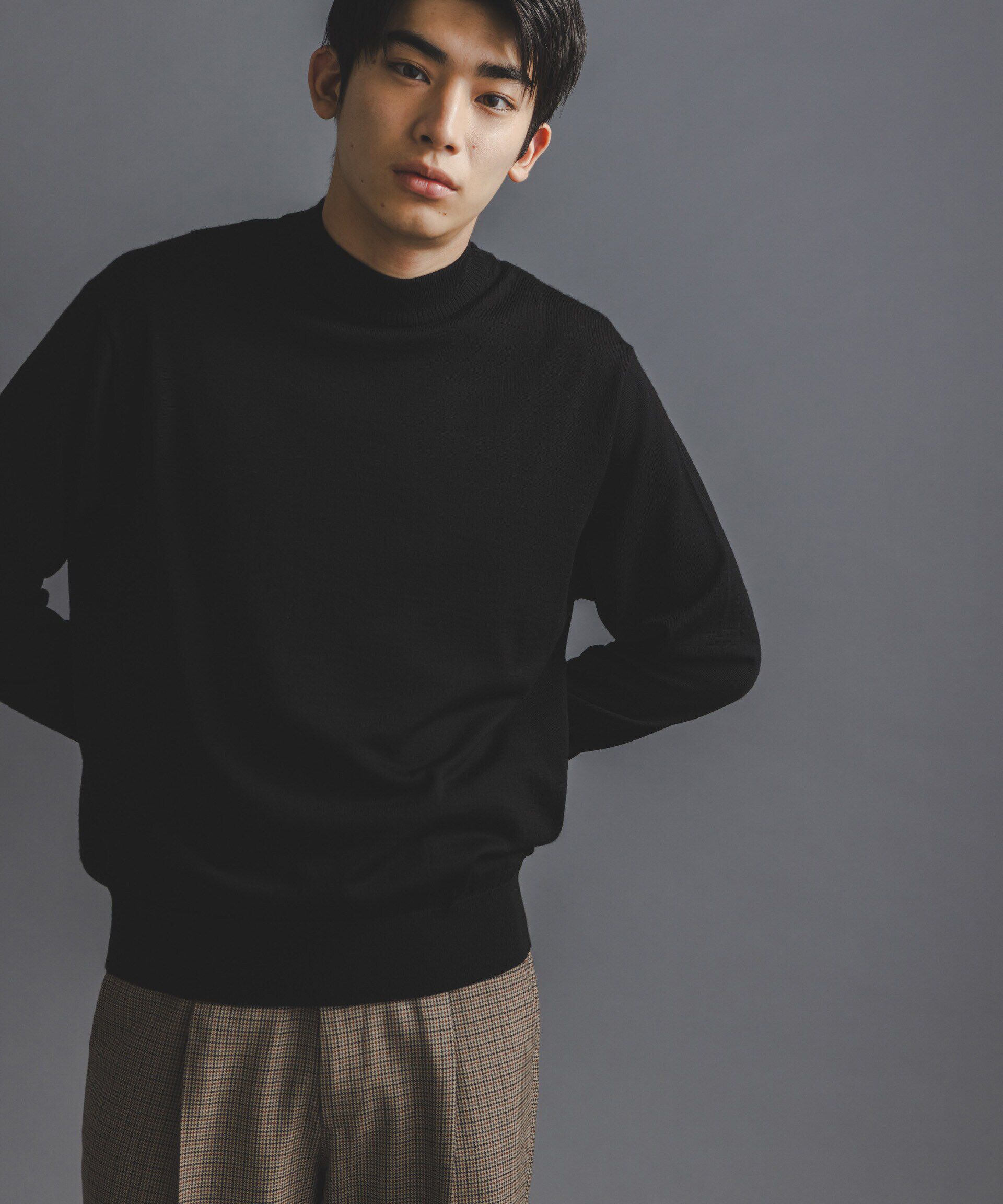 nano･universe「「毛玉レスニット」 ファインゲージモックネック」|ニット・セーター|