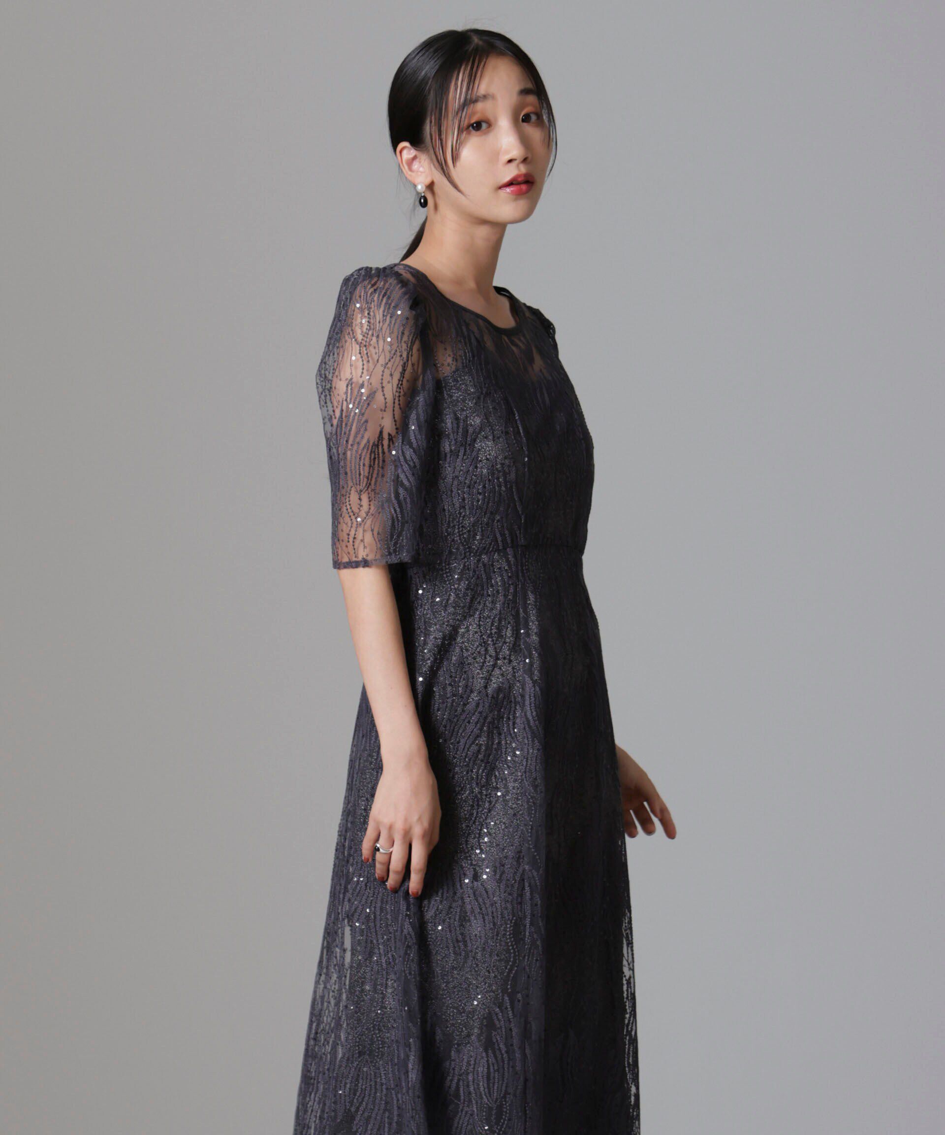 nano･universe「kaene/スパンコールアネモネドレス」|ワンピース|