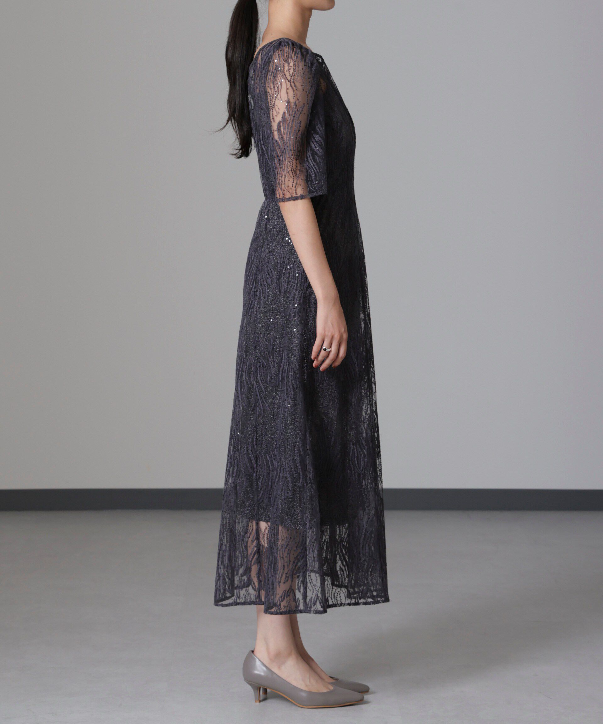 nano･universe「kaene/スパンコールアネモネドレス」|ワンピース|