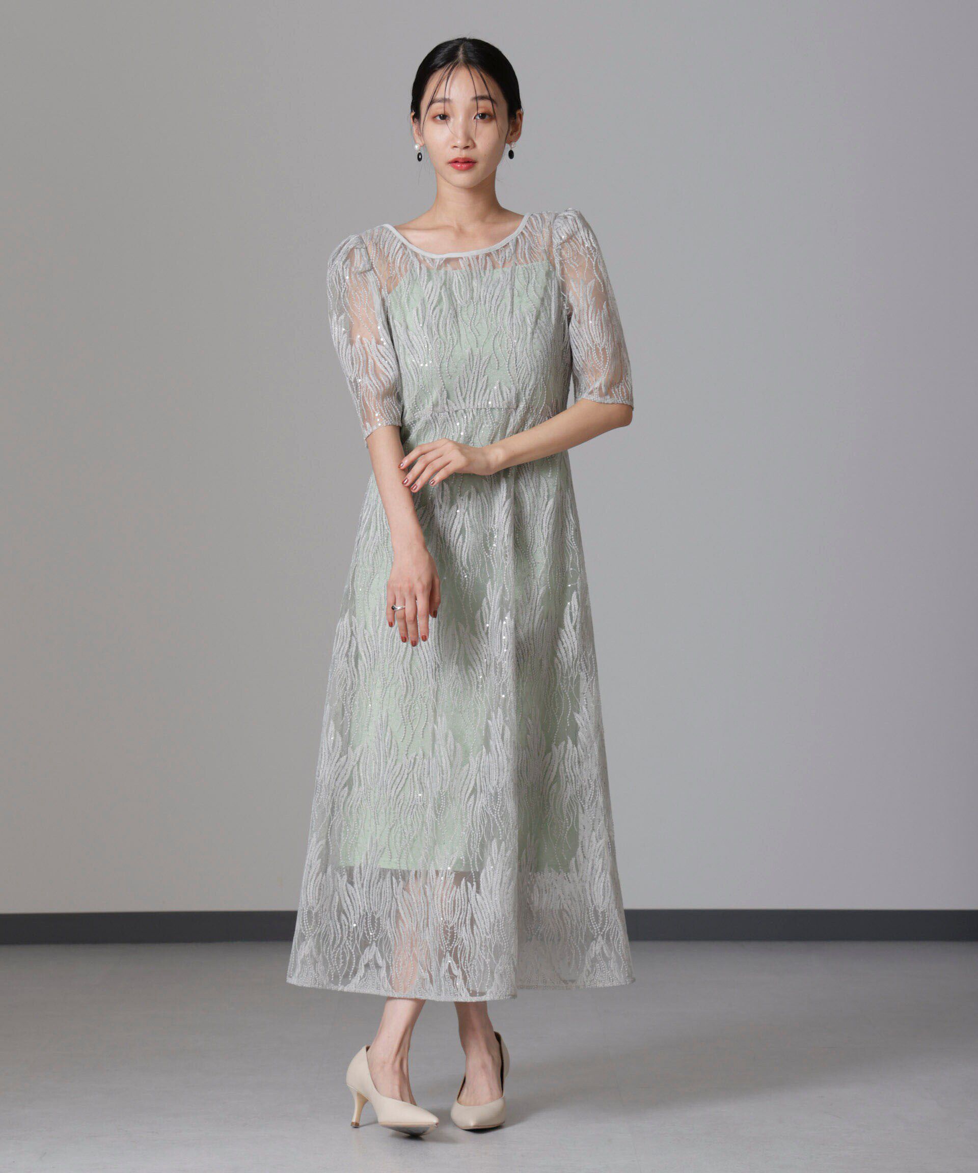 nano･universe「kaene/スパンコールアネモネドレス」|ワンピース|