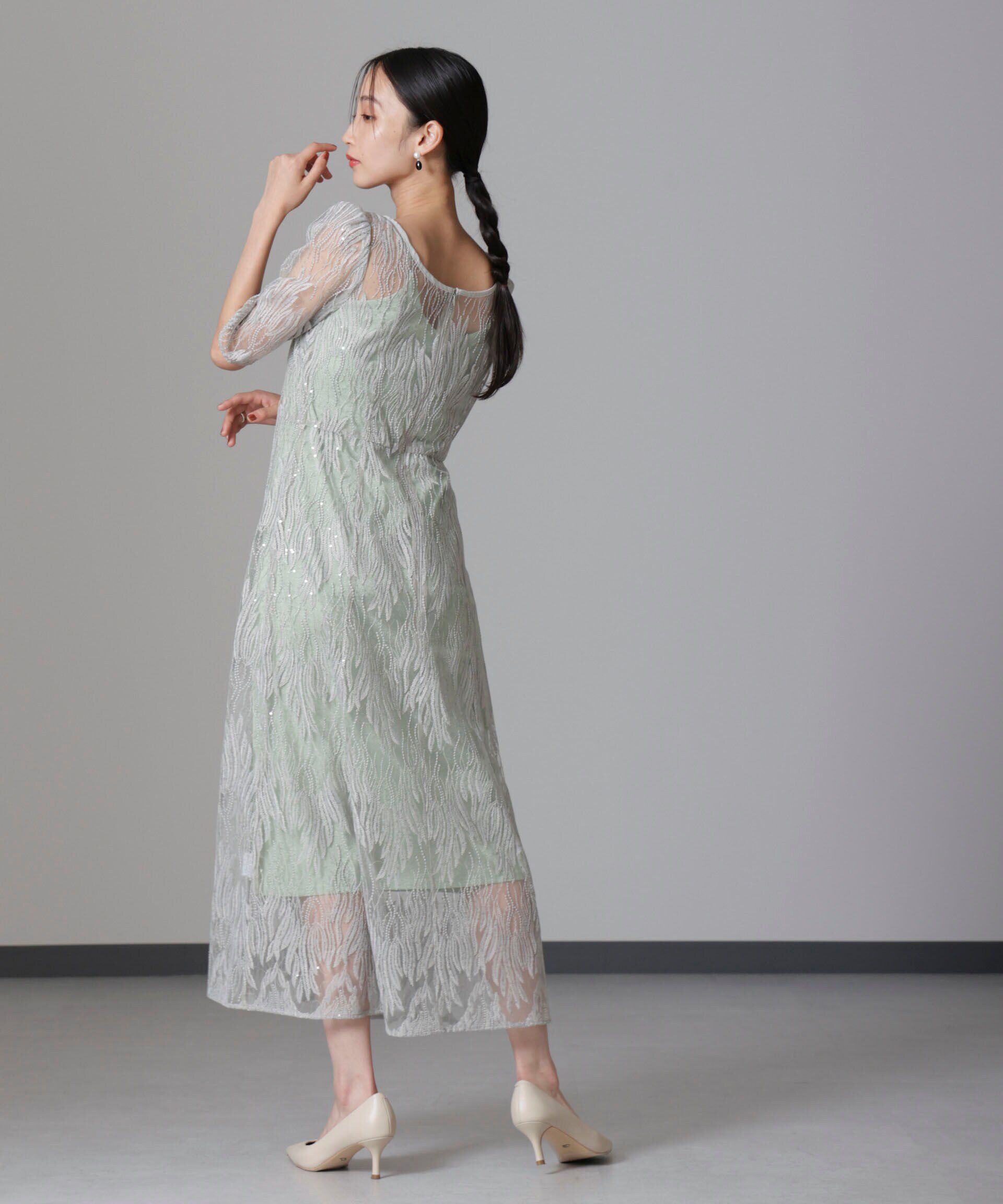 nano･universe「kaene/スパンコールアネモネドレス」|ワンピース|