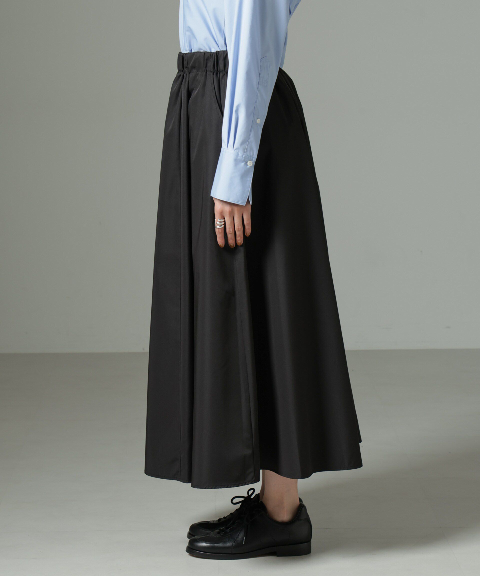 nano･universe「ウェストゴムギャザースカート」|スカート|