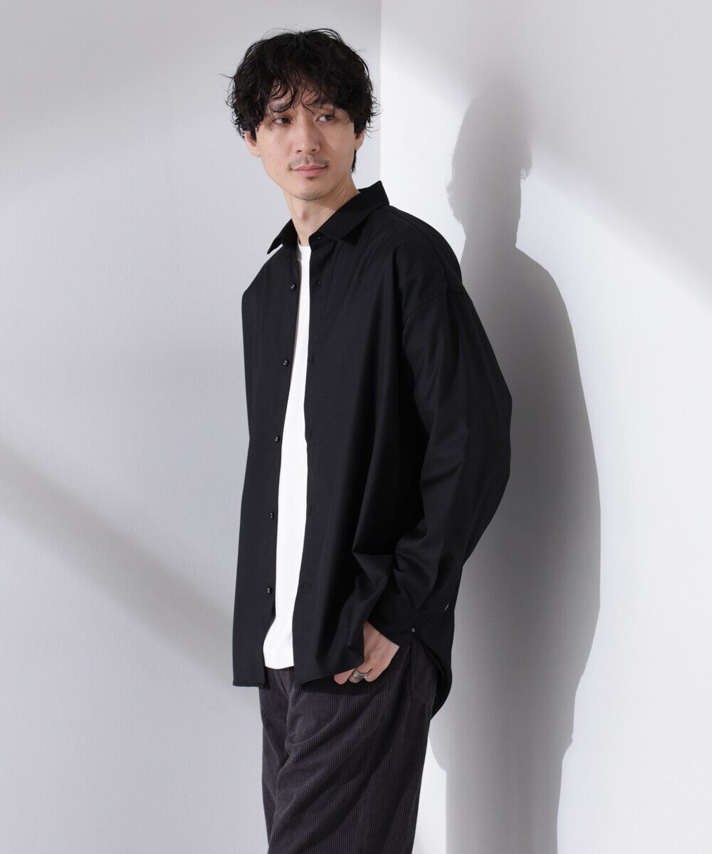 nano･universe「ビッグドレープシャツ 長袖」|シャツ・ブラウス|