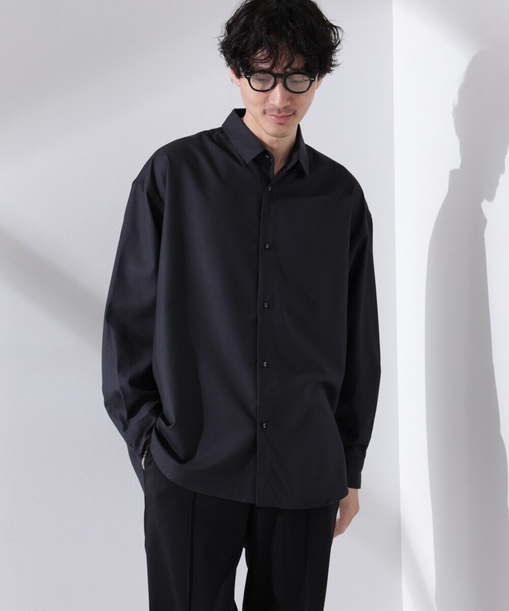 nano･universe「ビッグドレープシャツ 長袖」|シャツ・ブラウス|