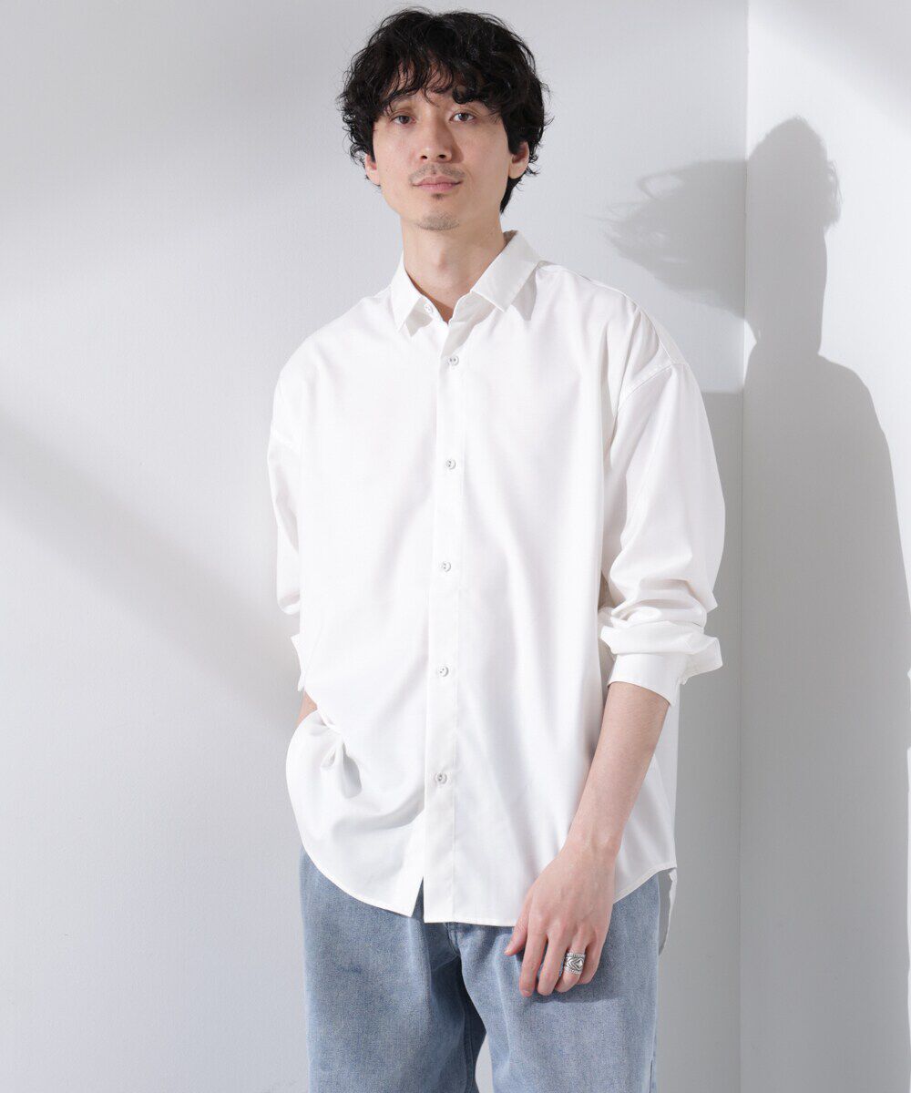 nano･universe「ビッグドレープシャツ 長袖」|シャツ・ブラウス|
