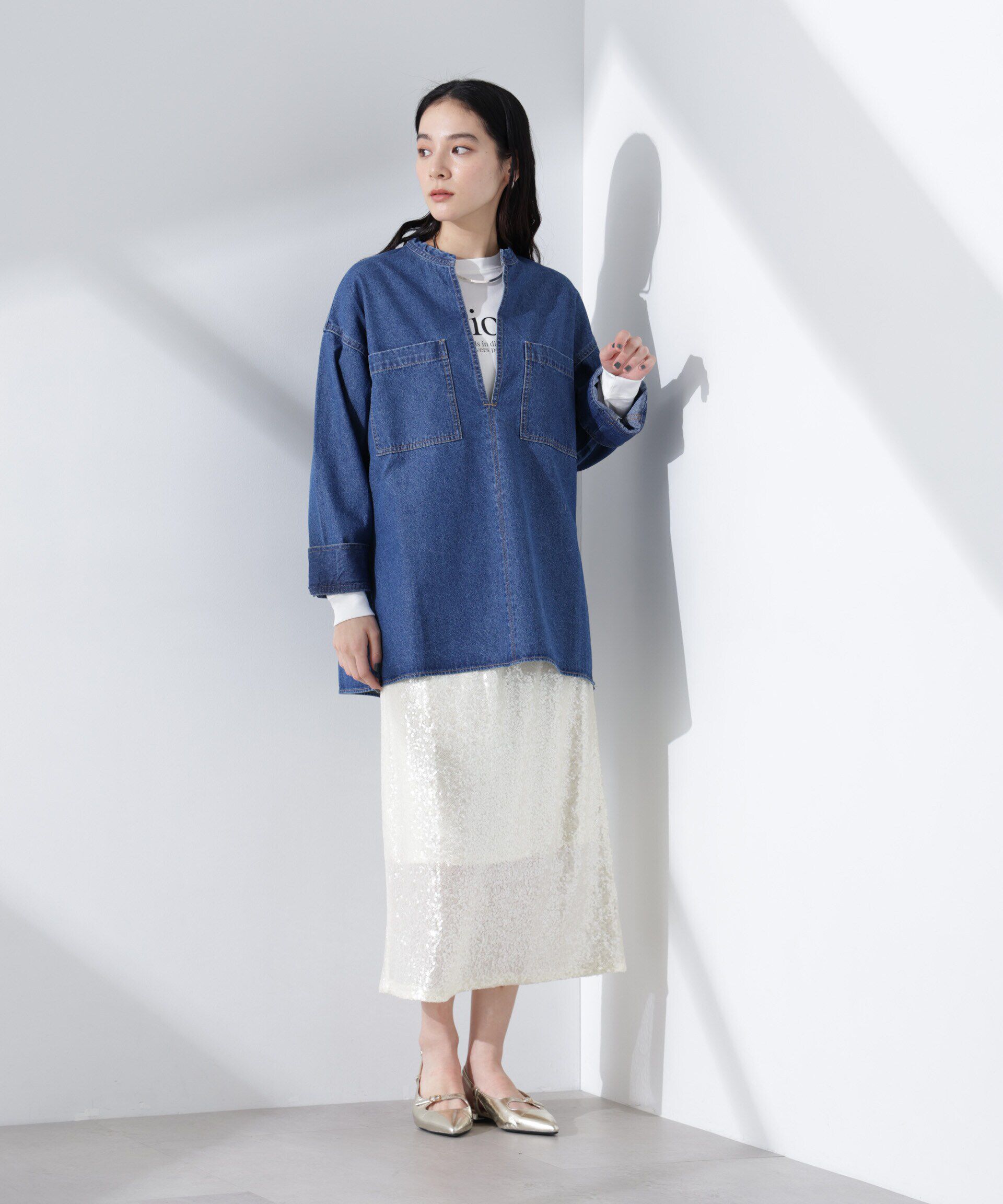 nano･universe「スパンコールスカート」|スカート|