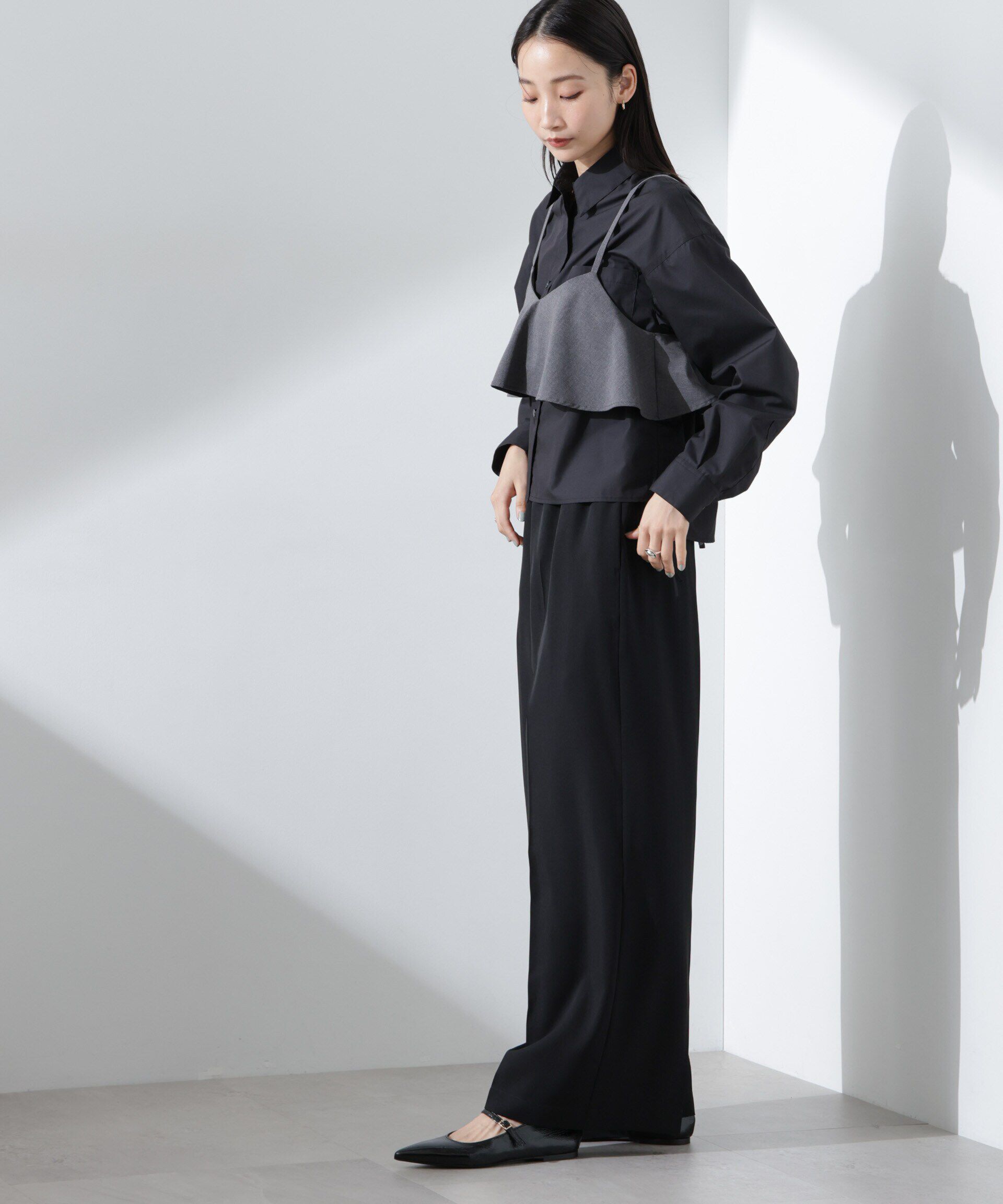 nano･universe「キャミソールビスチェ＋スキッパーワンピースSET」|ワンピース|