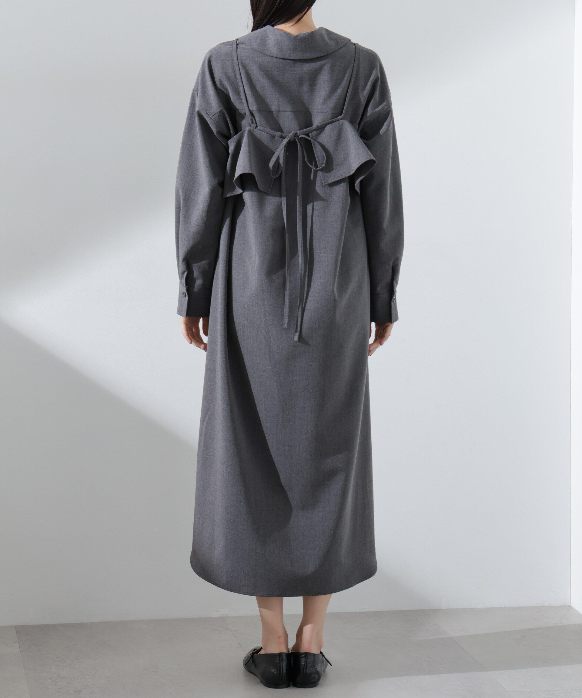 nano･universe「キャミソールビスチェ＋スキッパーワンピースSET」|ワンピース|