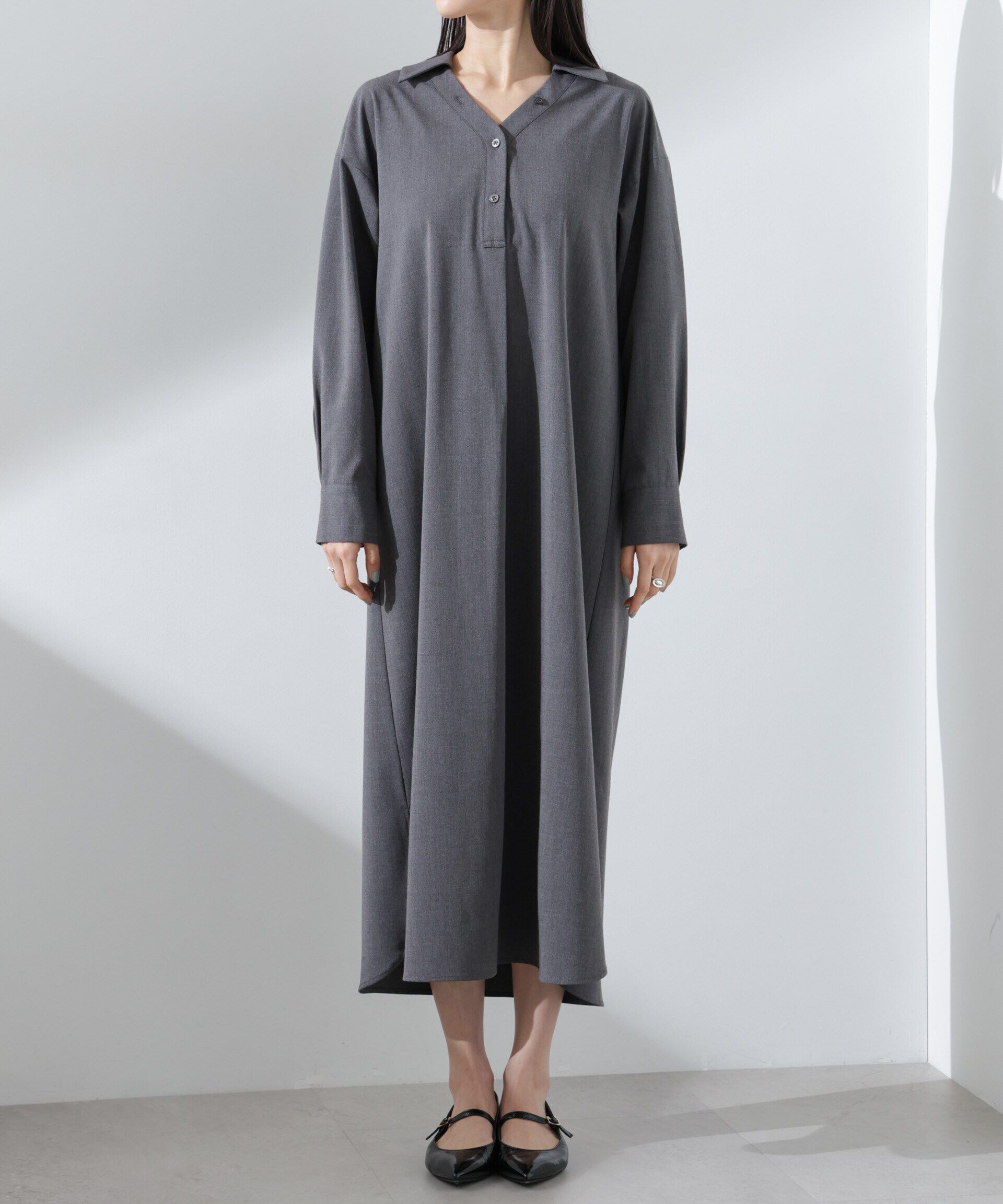 nano･universe「キャミソールビスチェ＋スキッパーワンピースSET」|ワンピース|