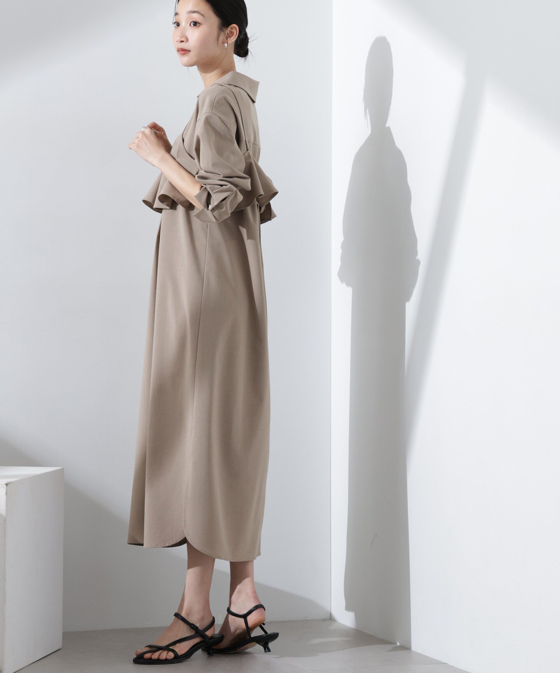 nano･universe「キャミソールビスチェ＋スキッパーワンピースSET」|ワンピース|