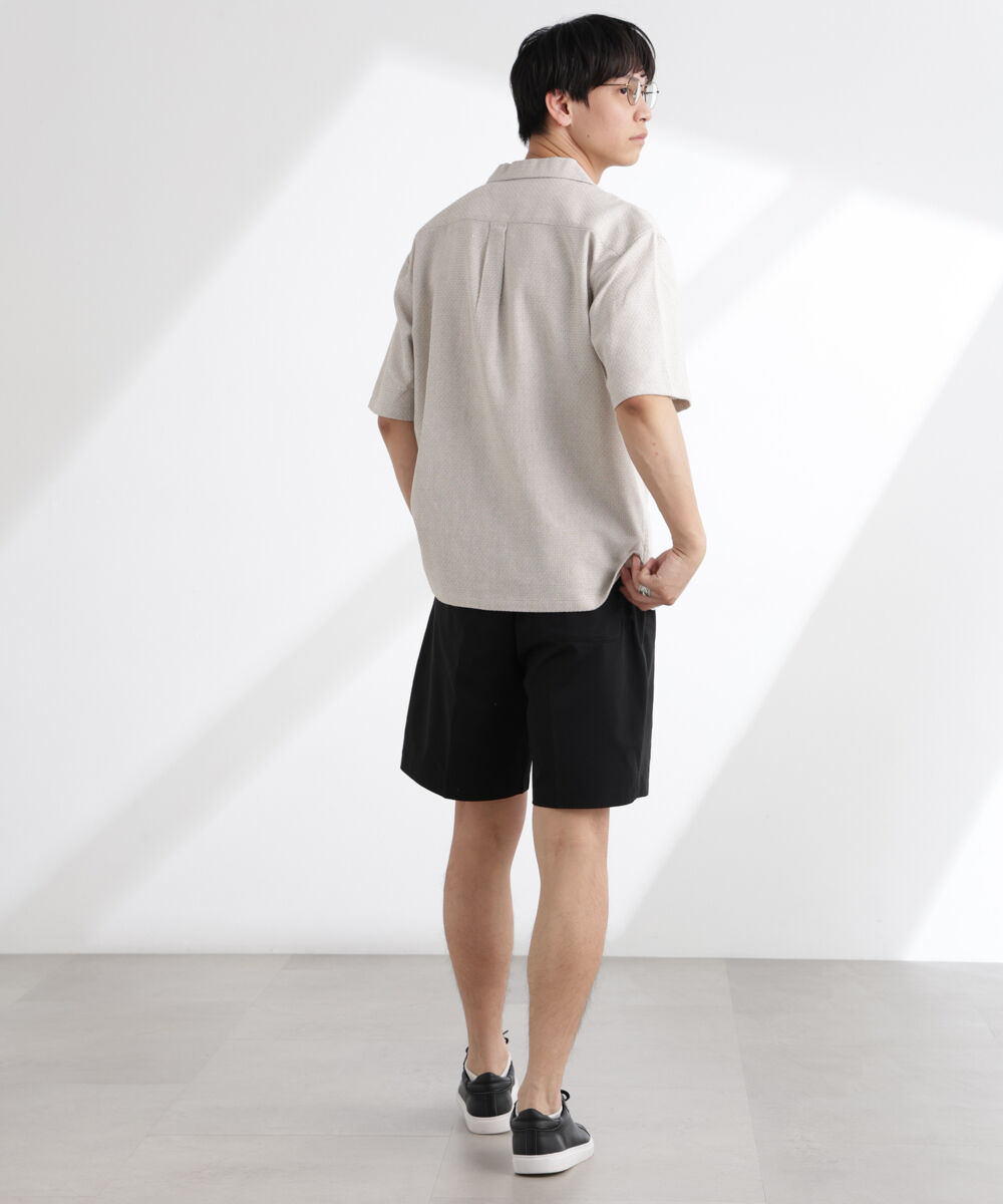 nano･universe「コットンリネン交織開襟シャツ 半袖」|シャツ・ブラウス|