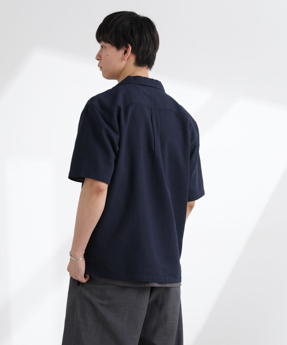 nano･universe「コットンリネン交織開襟シャツ 半袖」|シャツ・ブラウス|