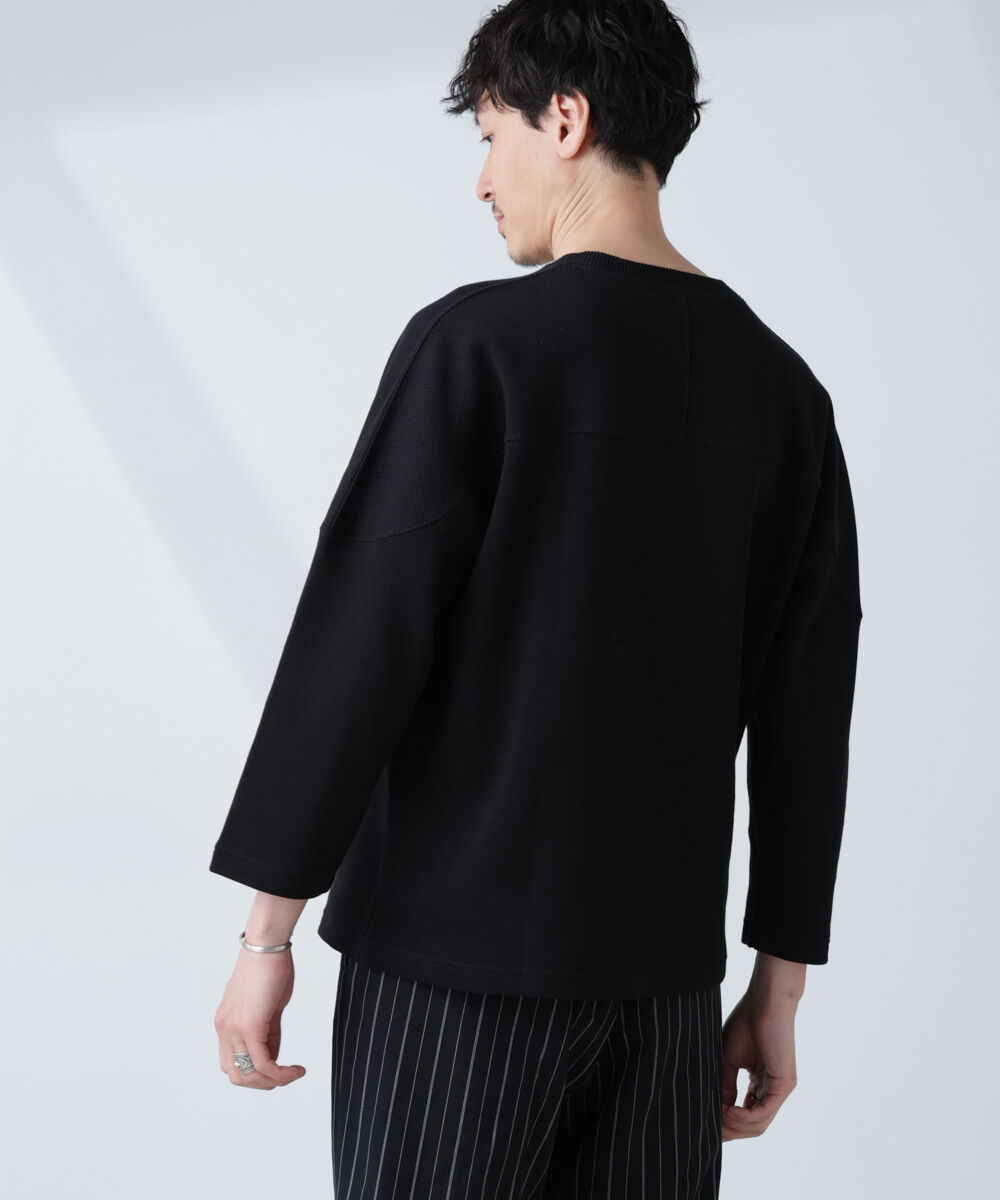 nano･universe「変形ハニカムジャガードフットボールTシャツ」|Tシャツ・カットソー|