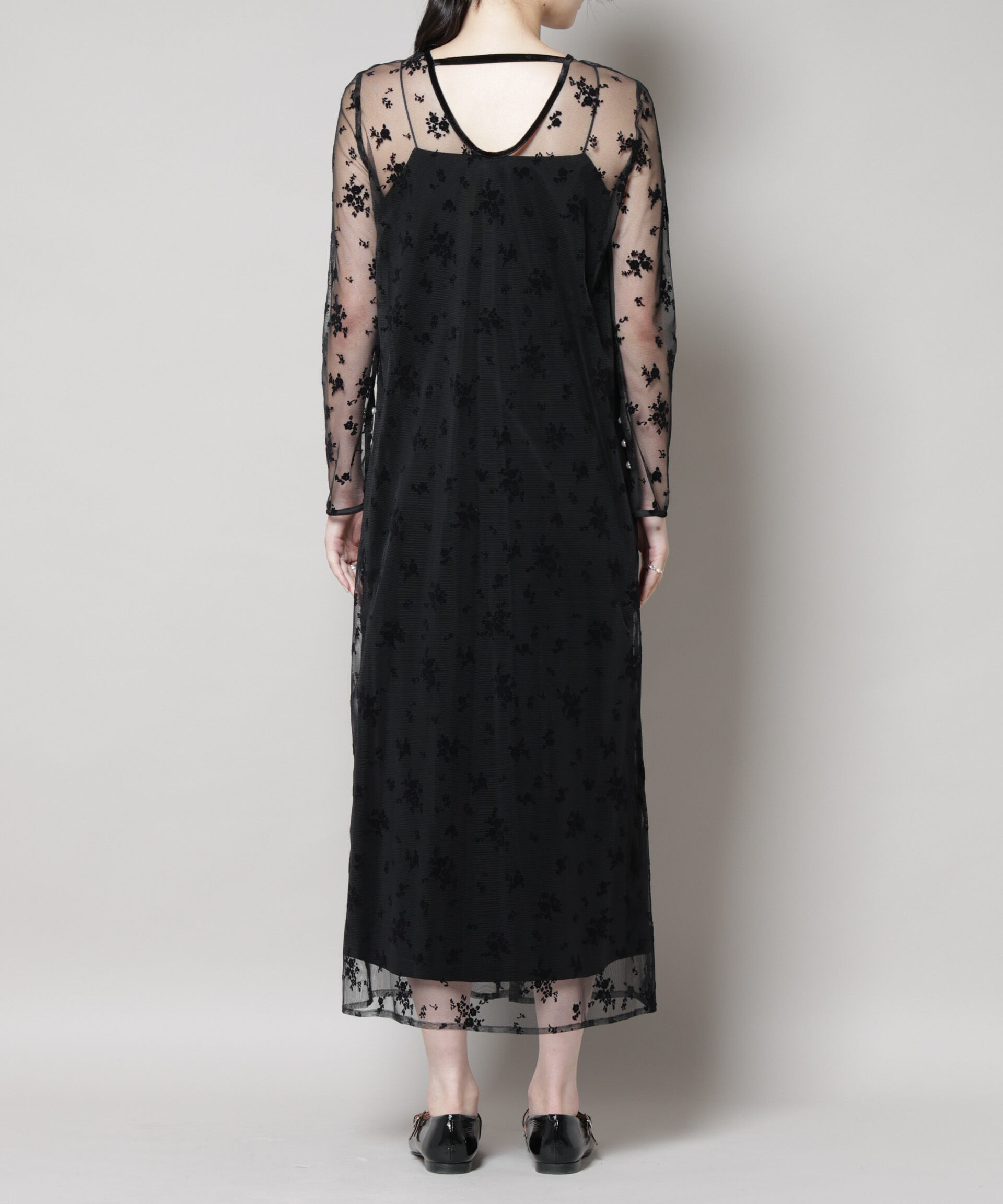 nano･universe「kaene/フロッキーベロア2wayドレス」|ワンピース|