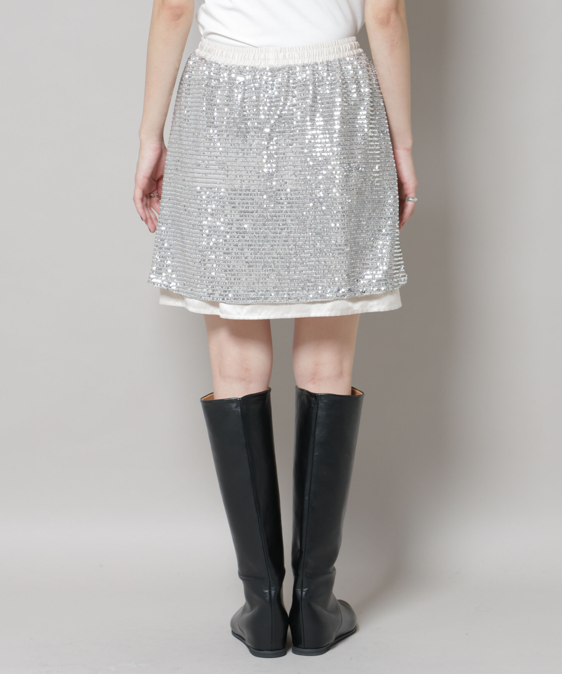 nano･universe「スパンコールミニスカート」|スカート|