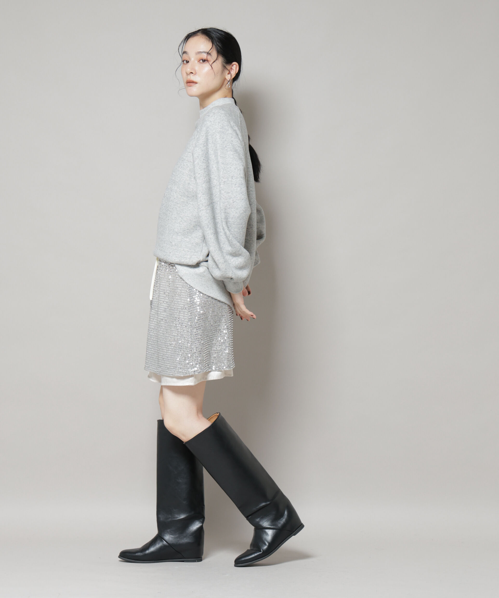 nano･universe「スパンコールミニスカート」|スカート|