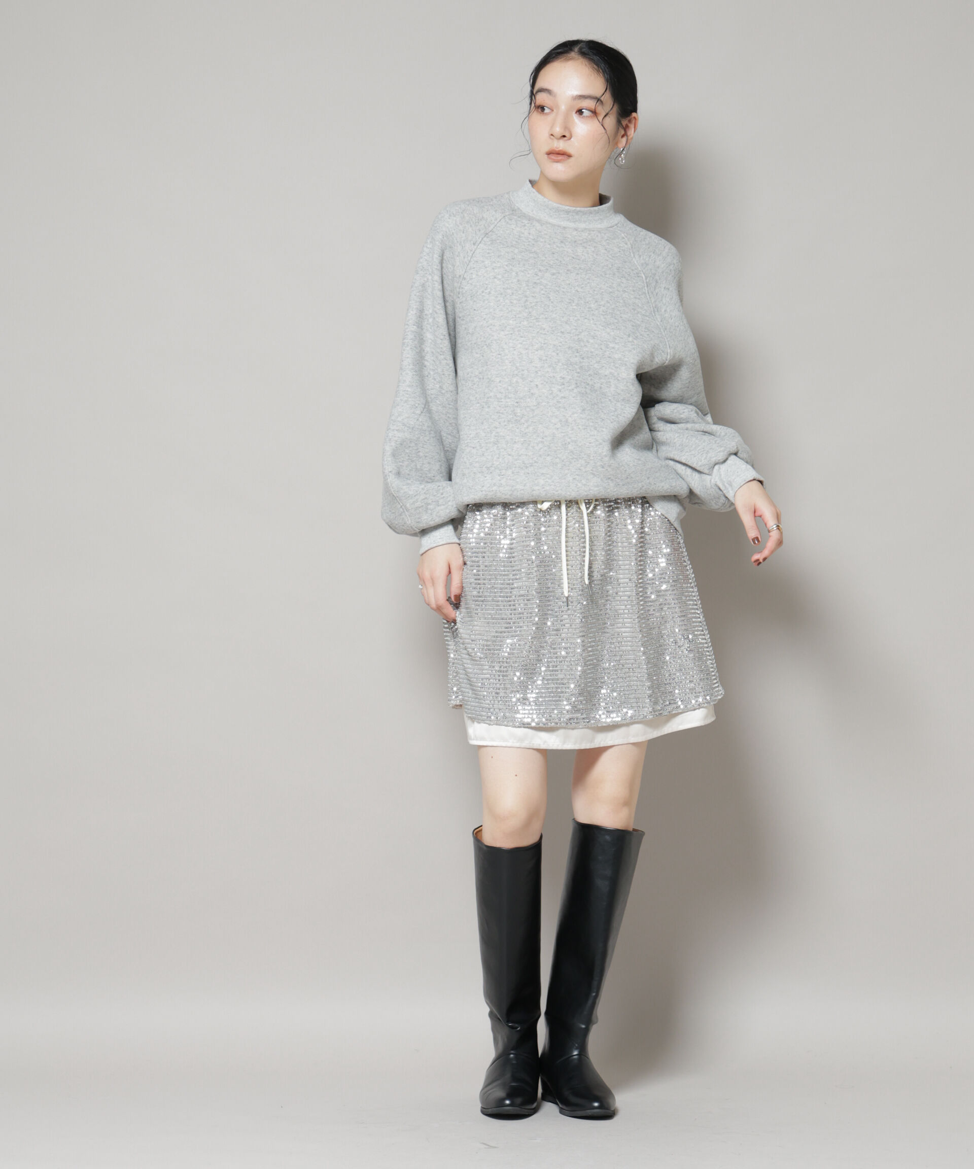 nano･universe「スパンコールミニスカート」|スカート|