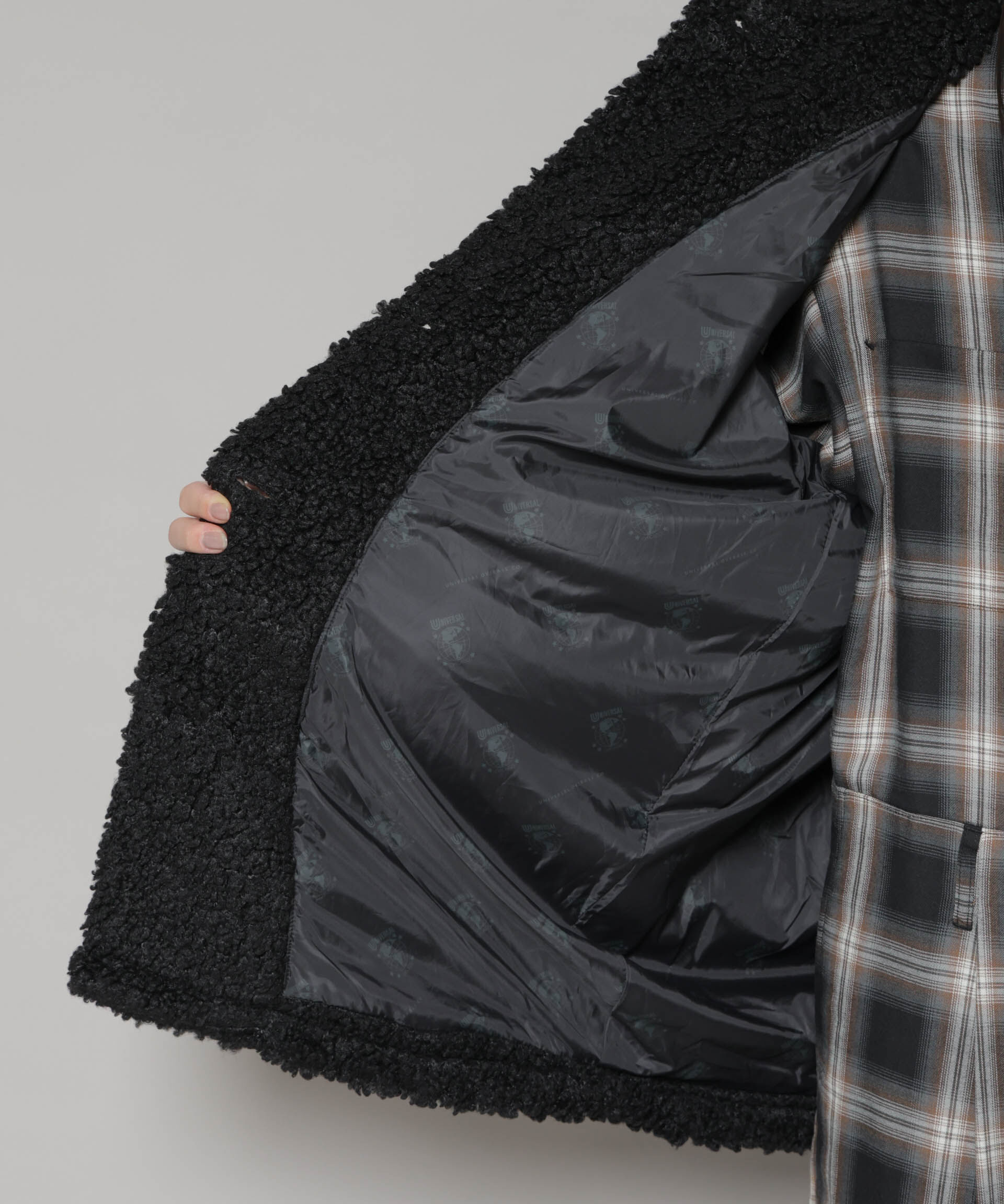 nano･universe「UNIVERSAL OVERALL/BOA HALF COAT」|ブルゾン・スタジャン|