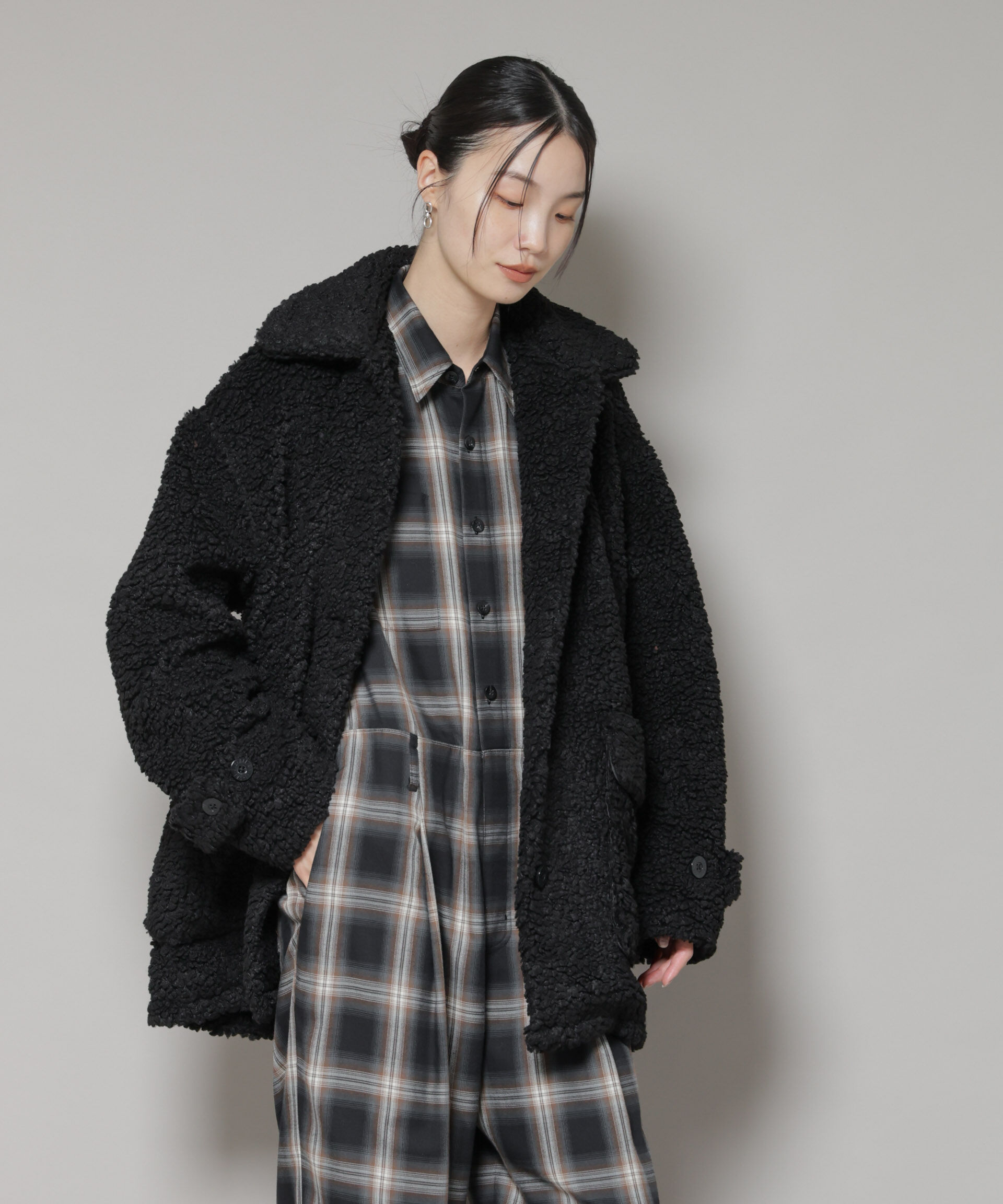 nano･universe「UNIVERSAL OVERALL/BOA HALF COAT」|ブルゾン・スタジャン|