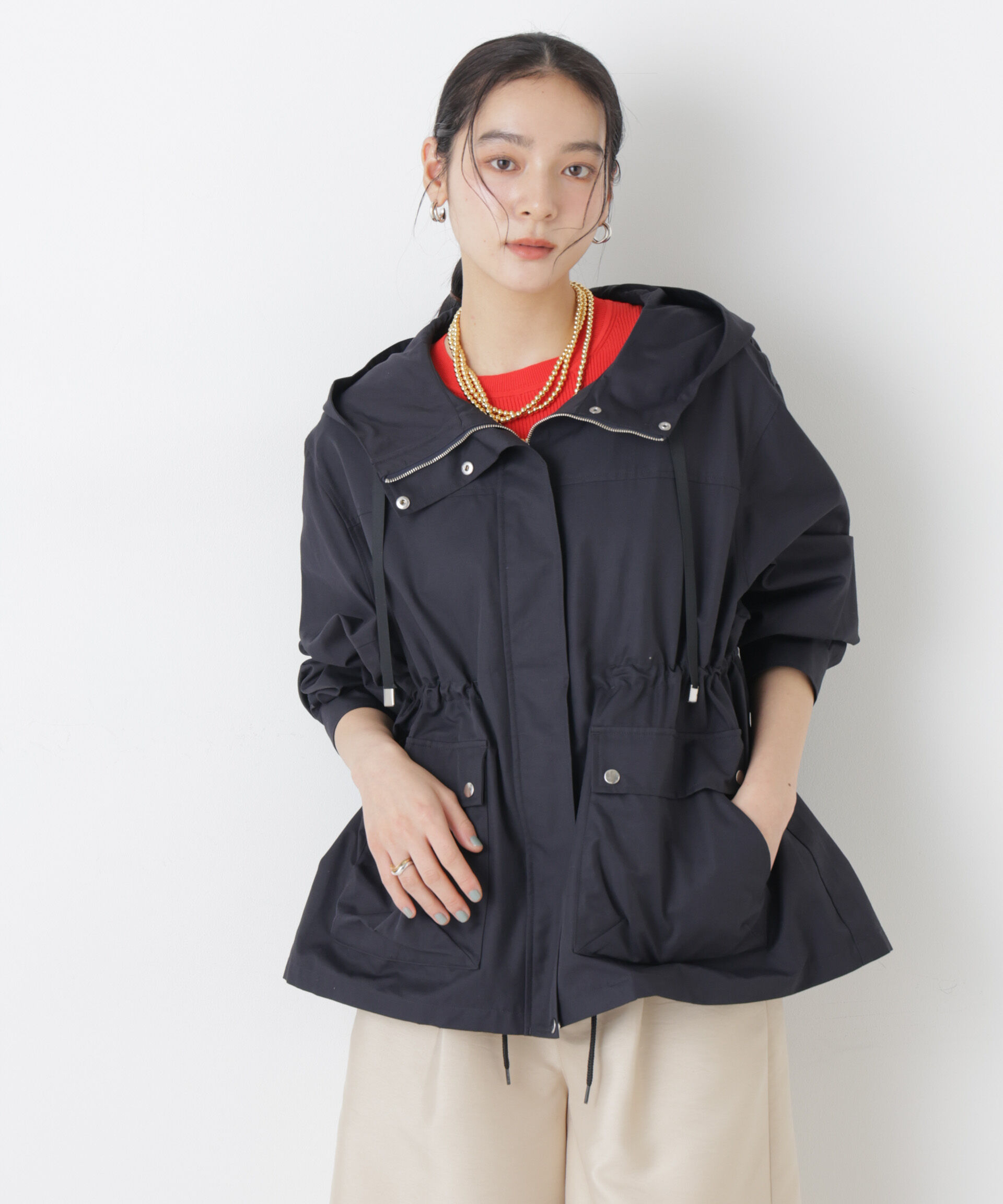 nano･universe「撥水フードブルゾン」|ブルゾン・スタジャン|