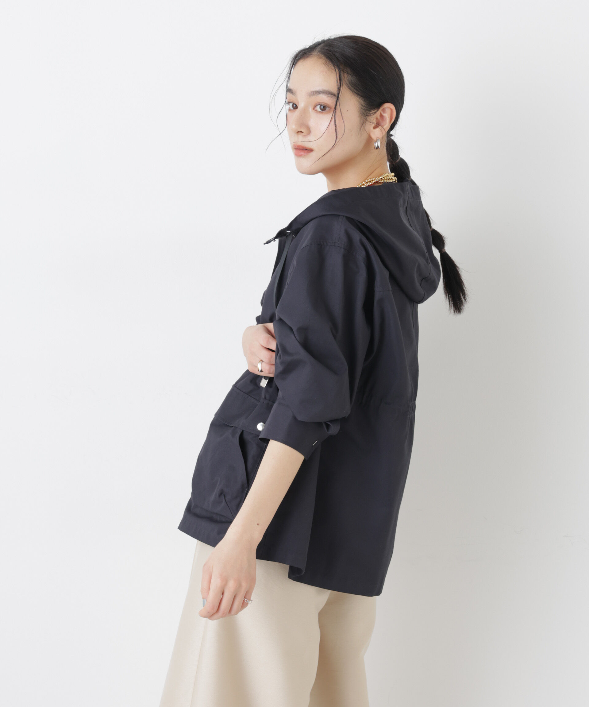 nano･universe「撥水フードブルゾン」|ブルゾン・スタジャン|